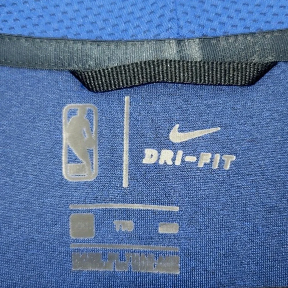Nike Mens XXL Golden State Warriors Dri Fit Zip Hoodie Blue NBA‎ Athletic Jacket